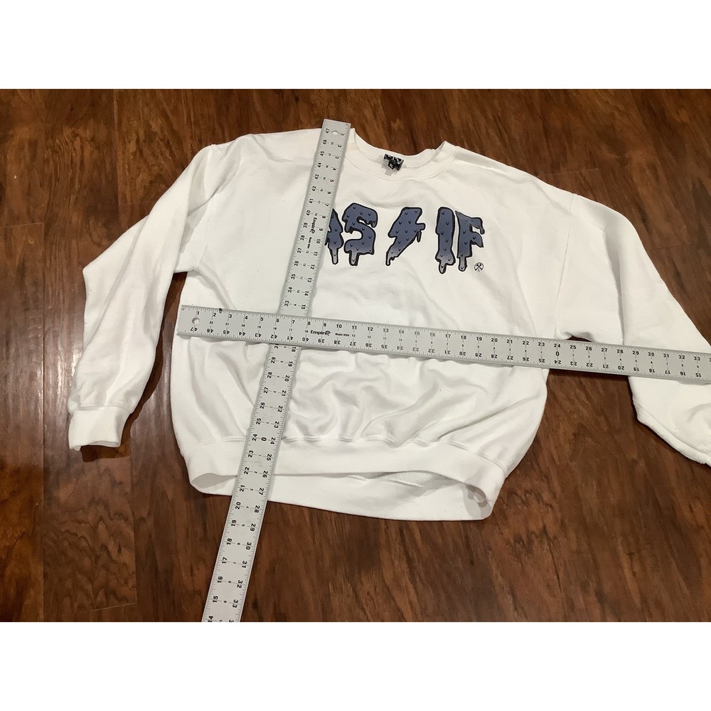 Civil regime white crewneck sweater size xl - Picture 3 of 8